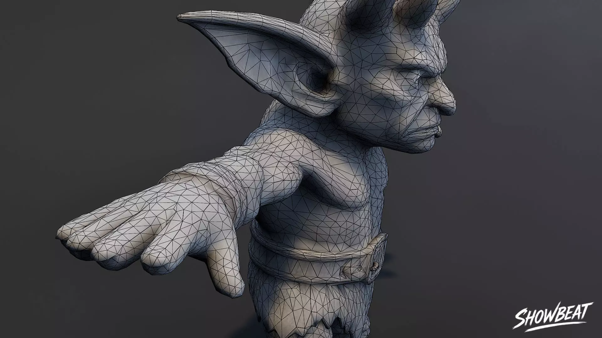 Demon Goblin T-Pose Low-poly 3D model_8