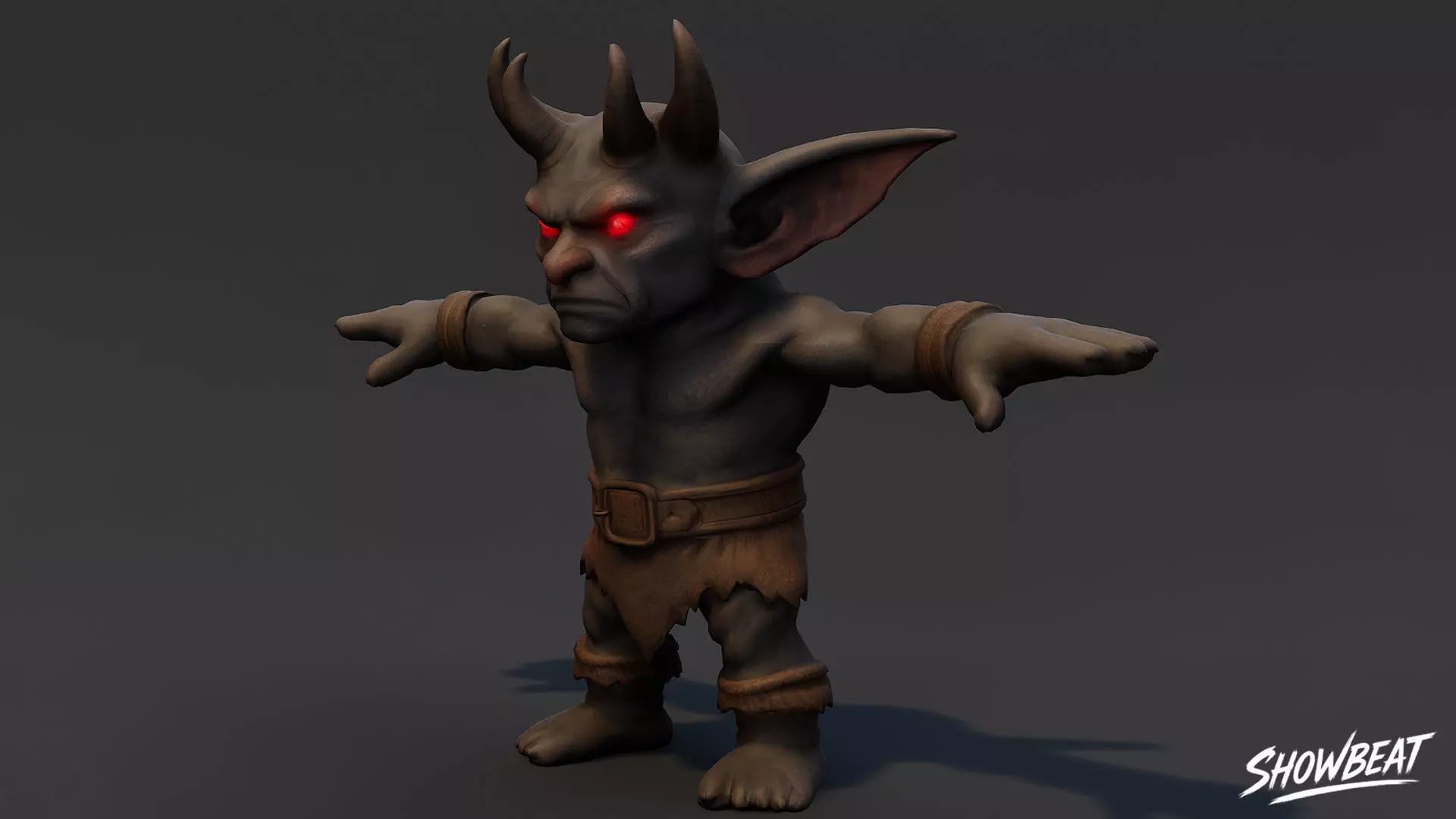 Demon Goblin T-Pose Low-poly 3D model_2
