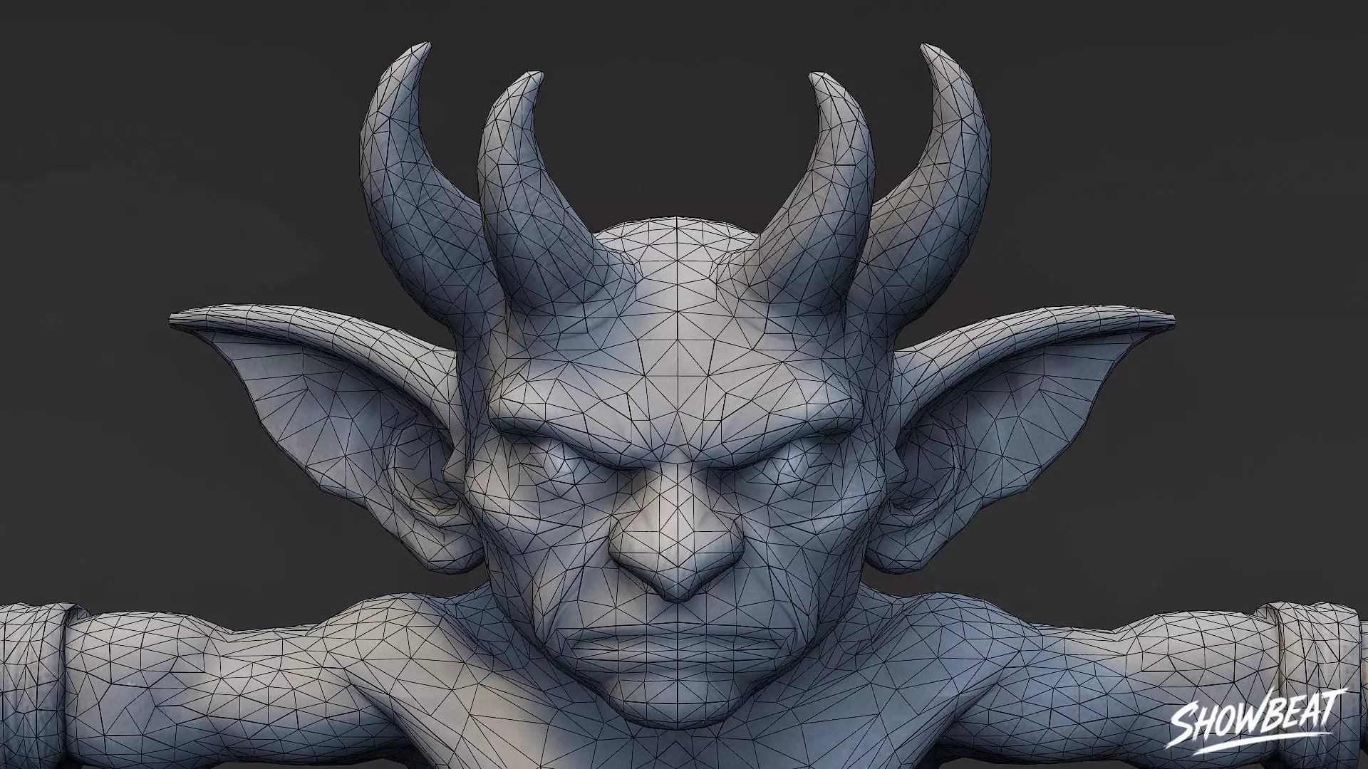 Demon Goblin T-Pose Low-poly 3D model_6