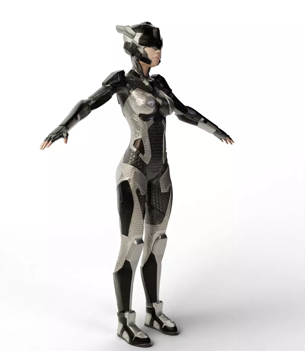 Sci Fi Girl 3D model_9