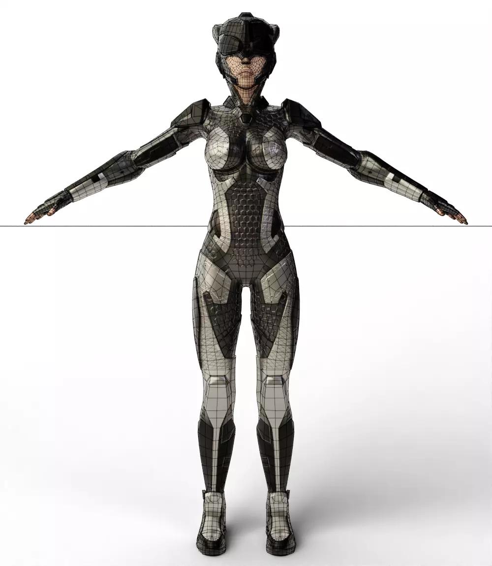 Sci Fi Girl 3D model_1