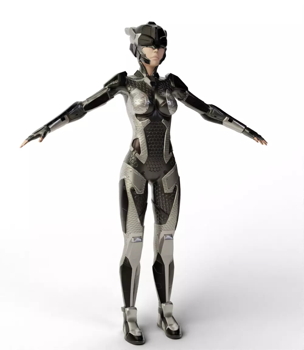 Sci Fi Girl 3D model_10