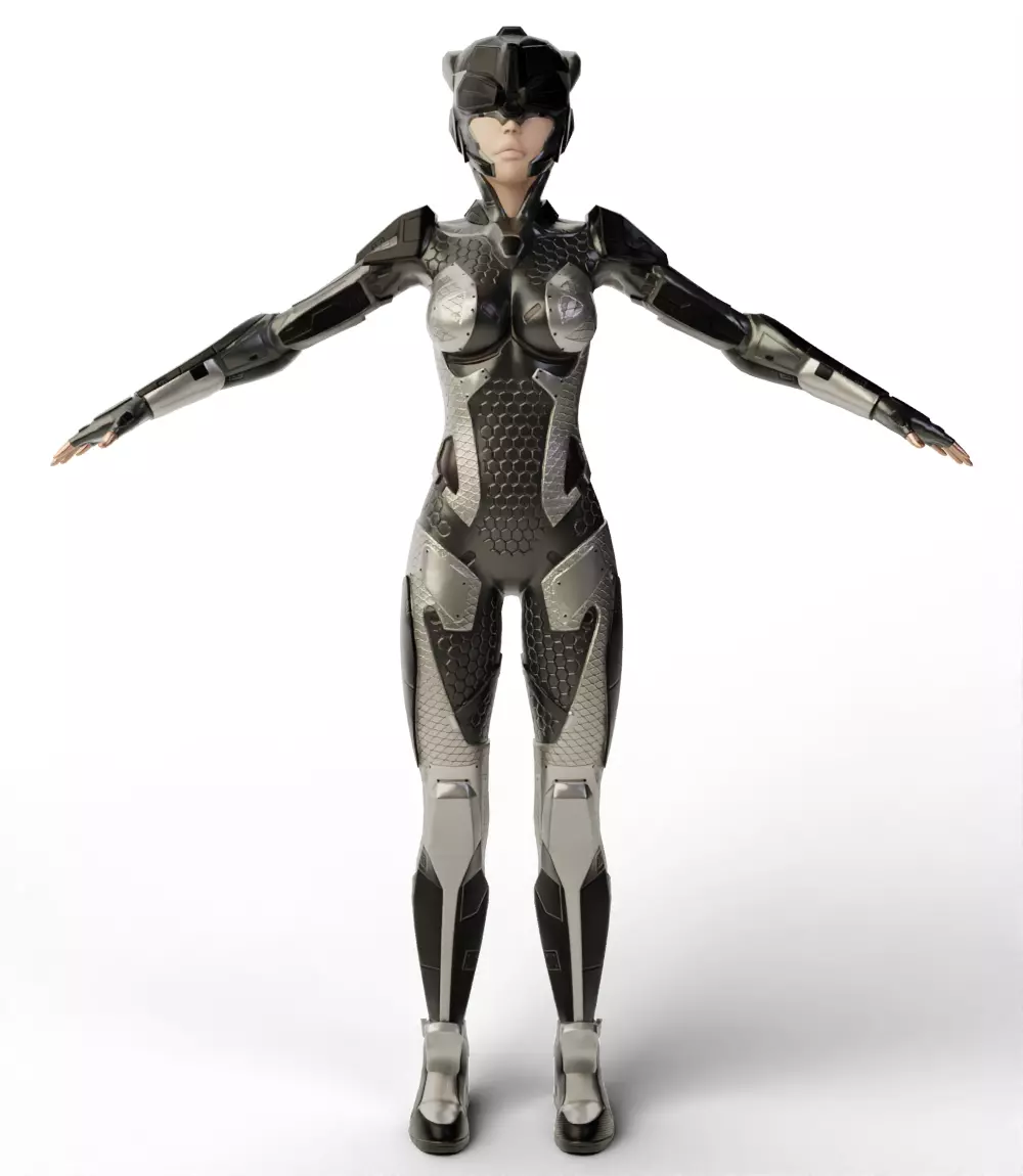 Sci Fi Girl 3D model_0