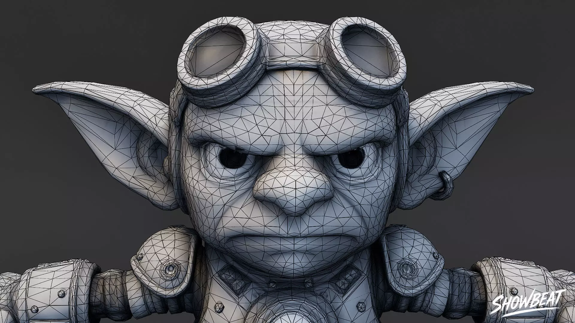 Engineer Goblin T-Pose Low-poly 3D model_7