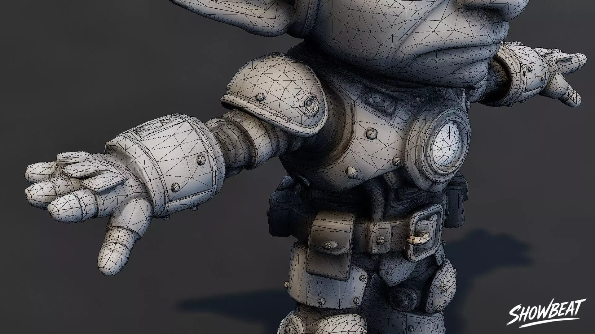 Engineer Goblin T-Pose Low-poly 3D model_9