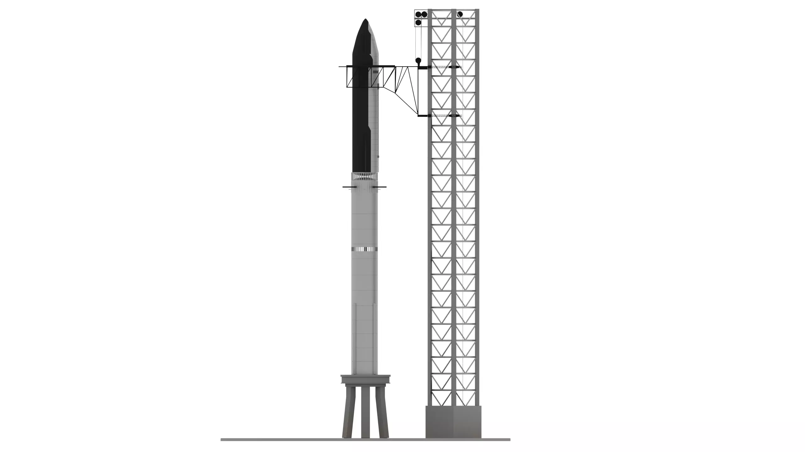 Super Heavy Booster V2 Low-poly 3D model