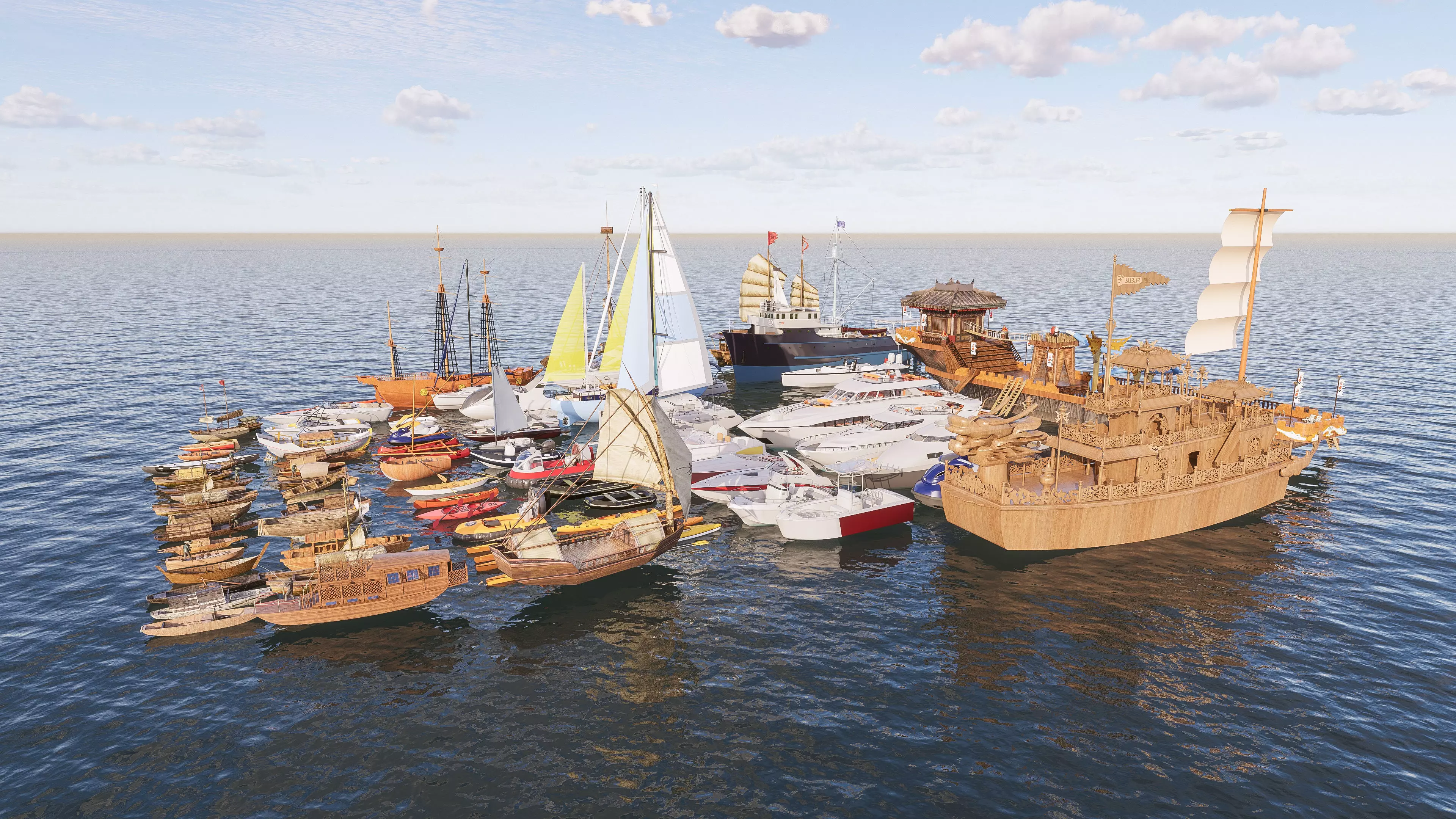 Yacht boat cruise collecttion 2 3D model_12