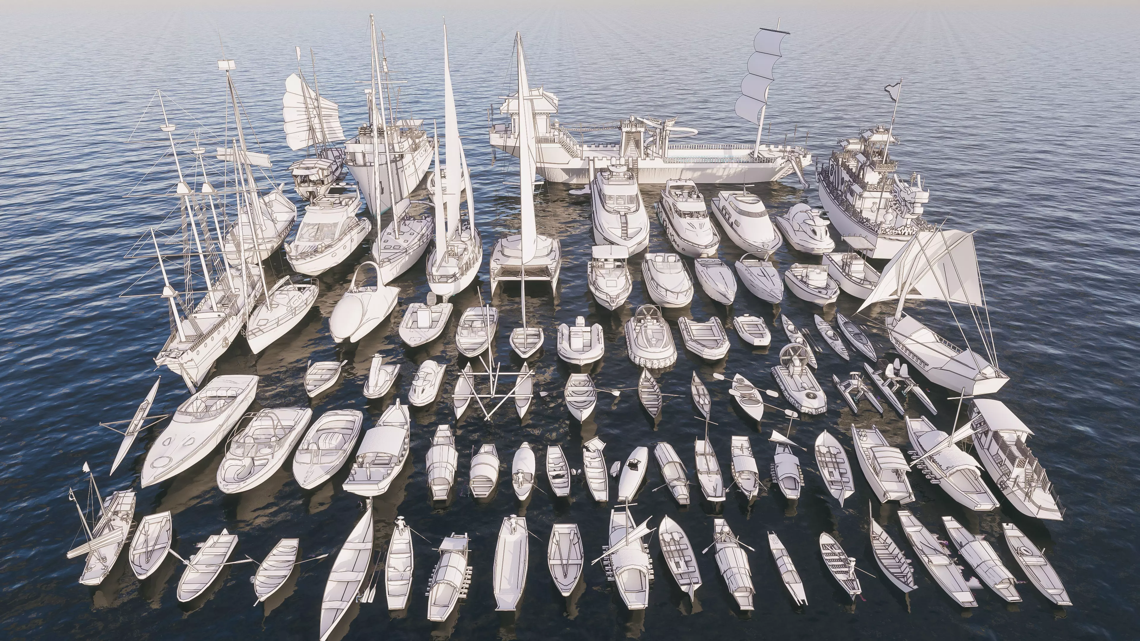 Yacht boat cruise collecttion 2 3D model_15