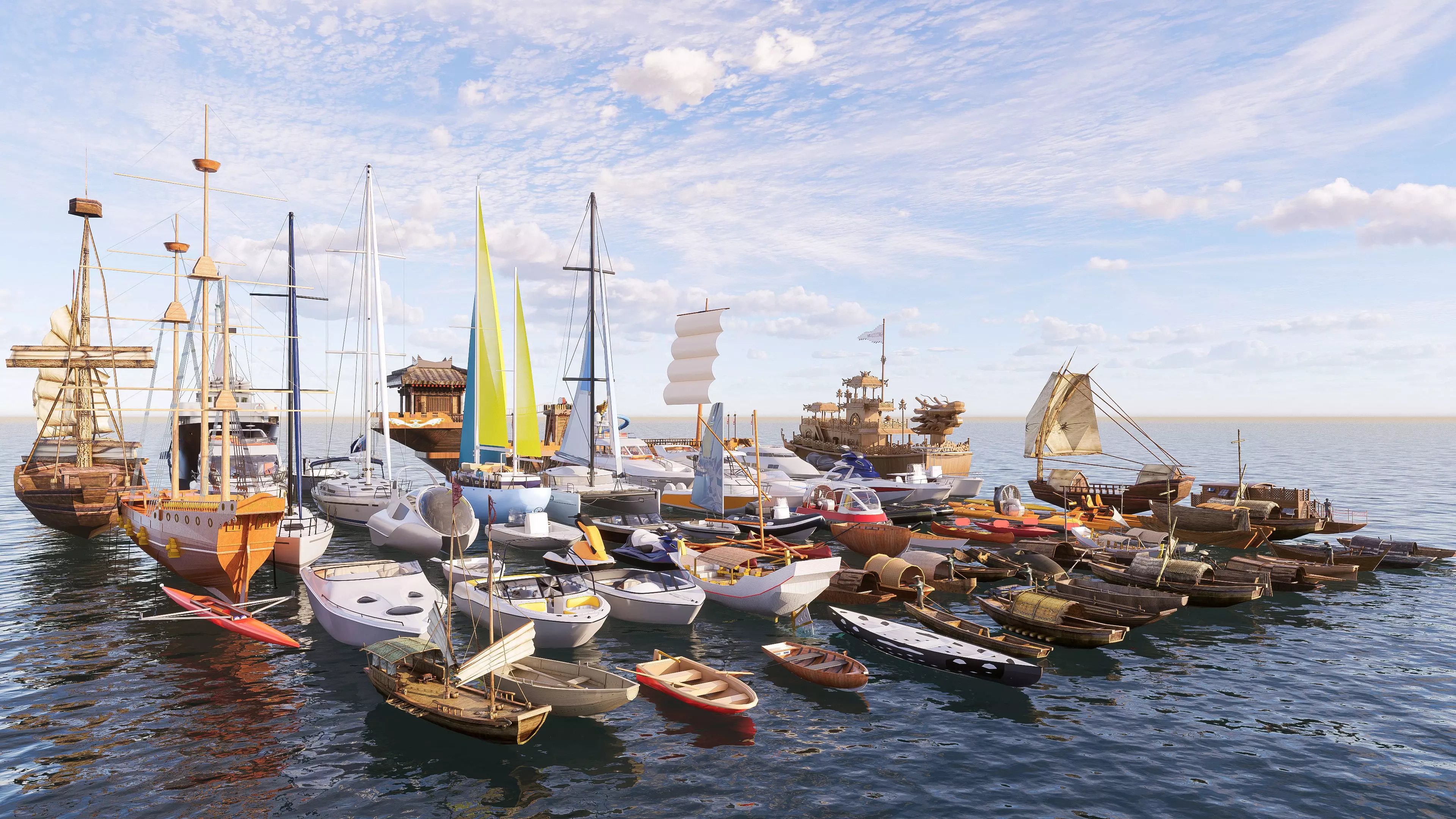 Yacht boat cruise collecttion 2 3D model_7