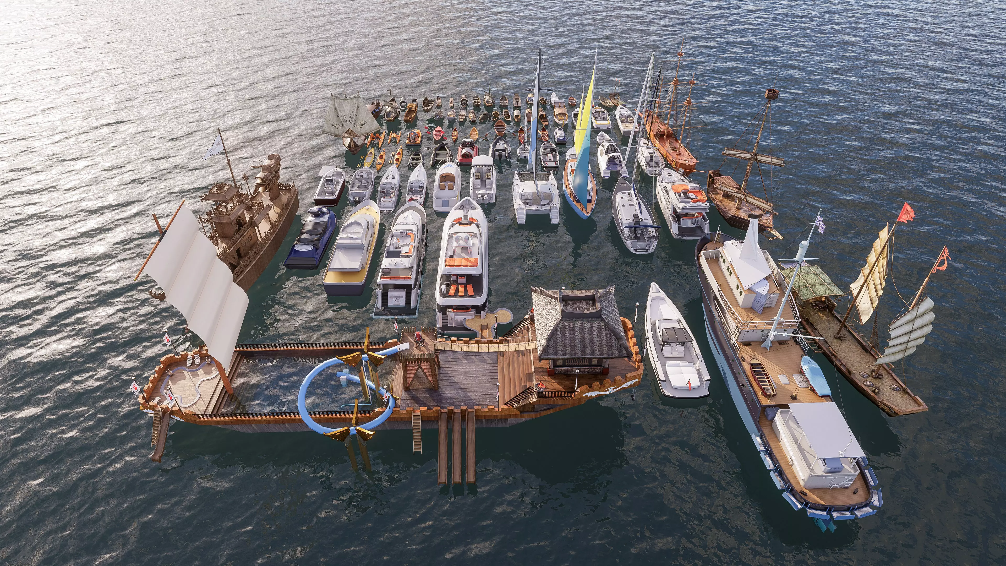 Yacht boat cruise collecttion 2 3D model_13