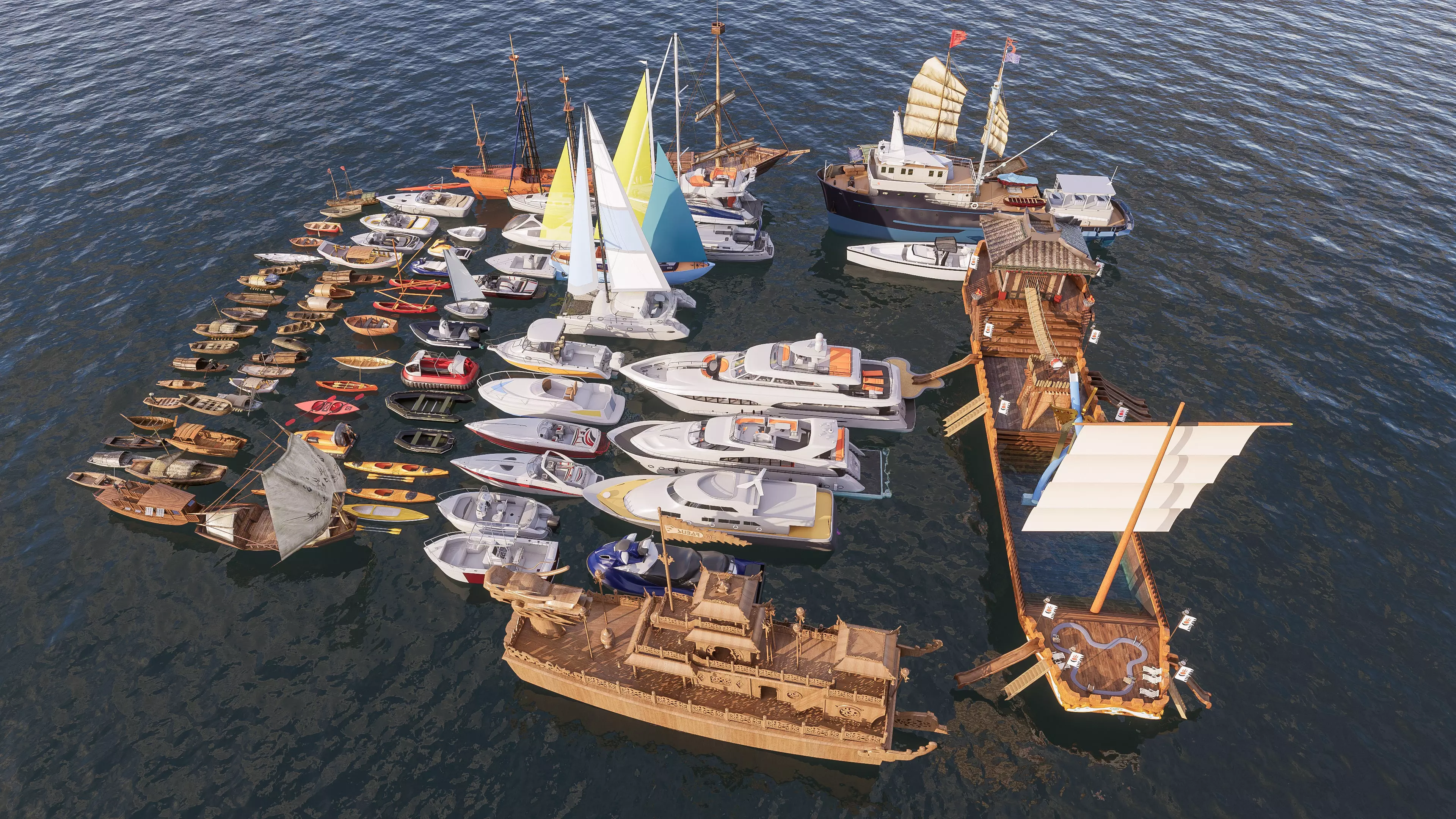 Yacht boat cruise collecttion 2 3D model_8