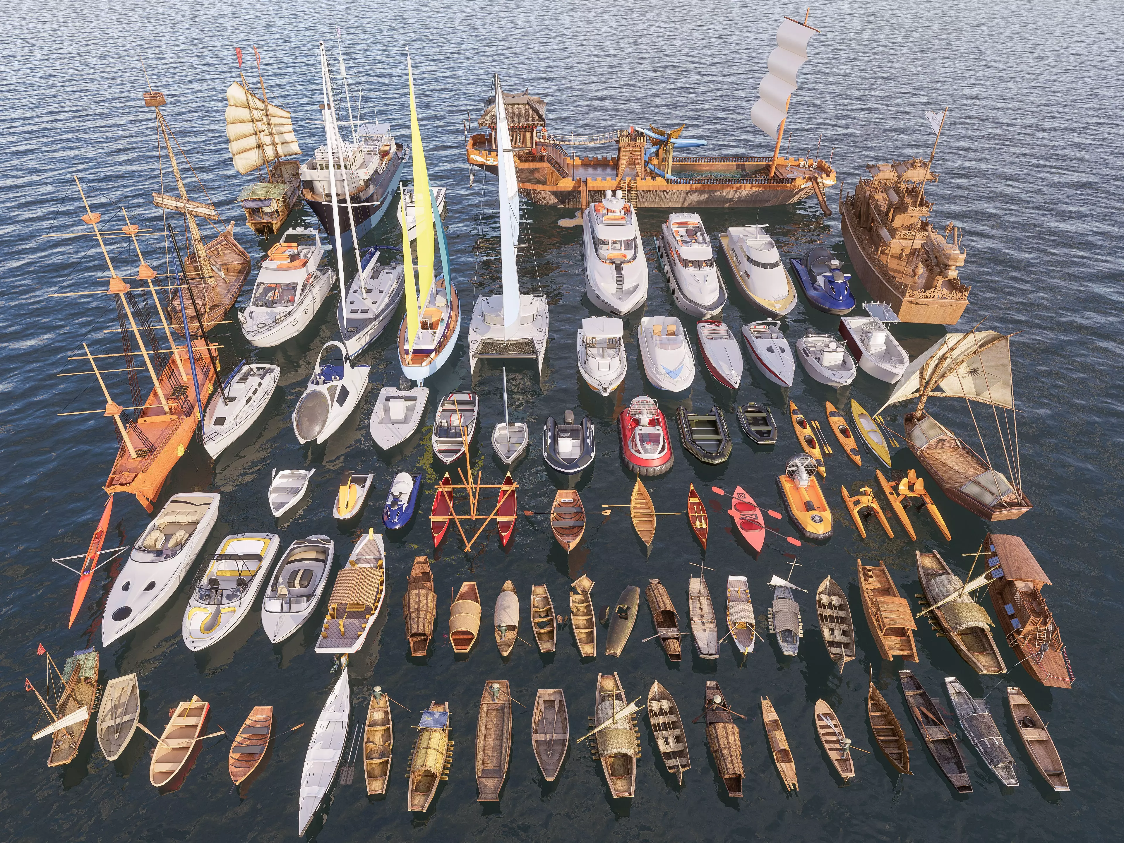 Yacht boat cruise collecttion 2 3D model_0