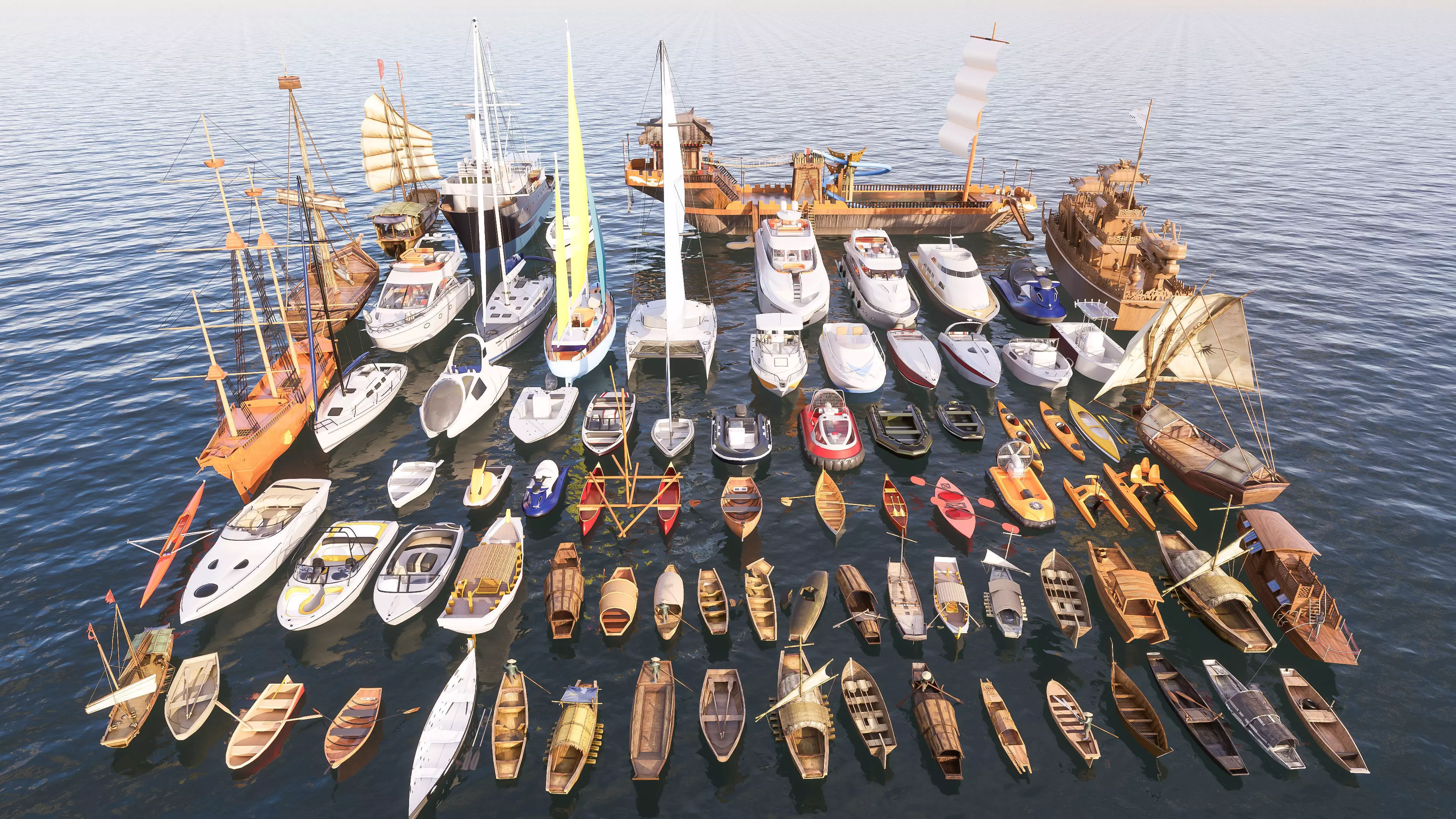 Yacht boat cruise collecttion 2 3D model_1