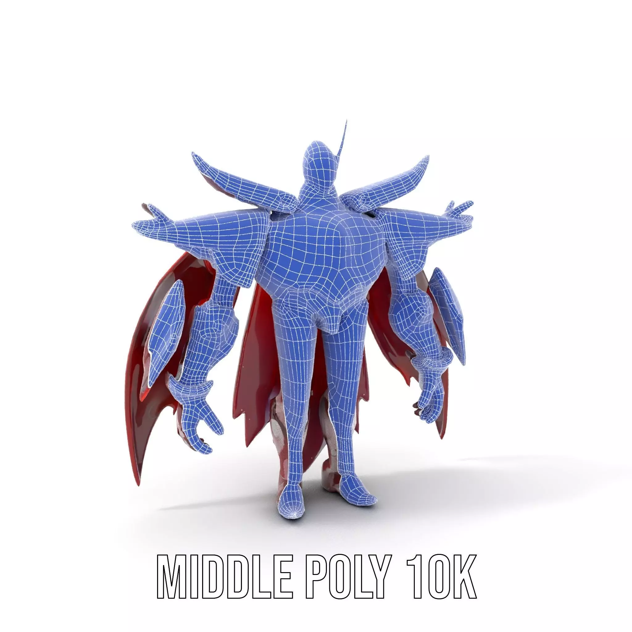 Crimson Mech Warrior model pack Low-poly 3D model_7