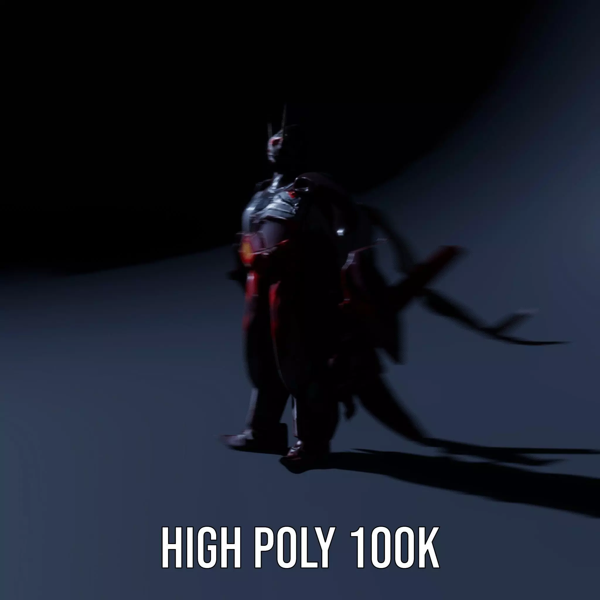 Crimson Mech Warrior model pack Low-poly 3D model_9