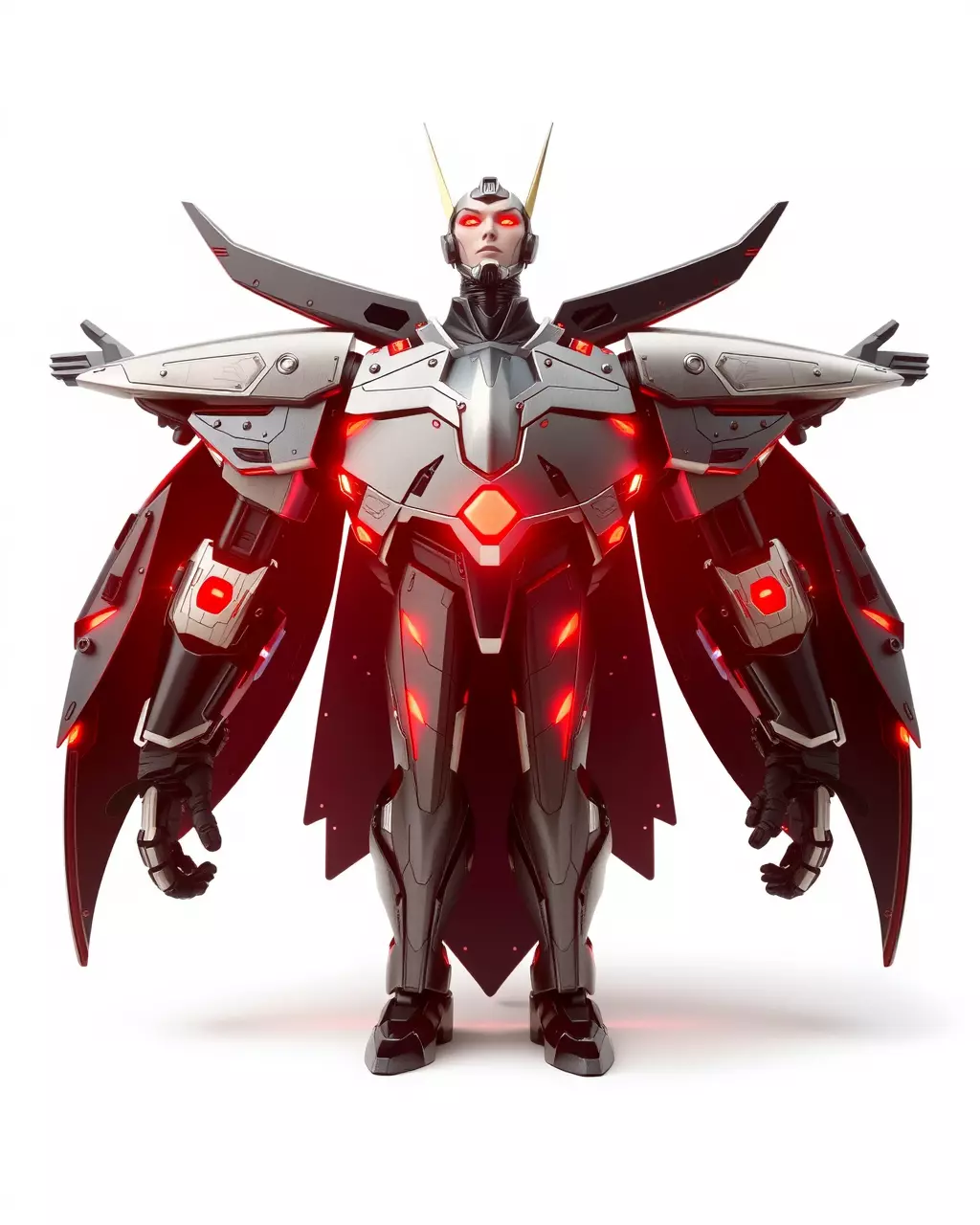 Crimson Mech Warrior model pack Low-poly 3D model_3