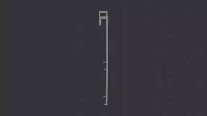 Exterior metal wall ladder