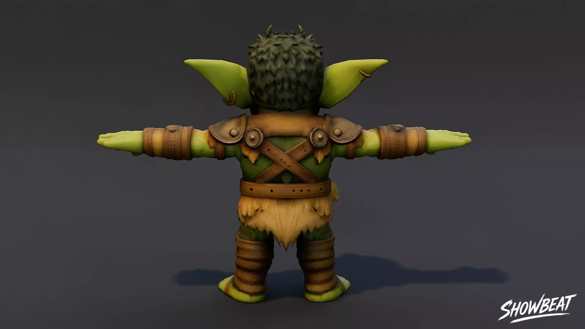 Leader Goblin T-Pose Low-poly 3D model_3