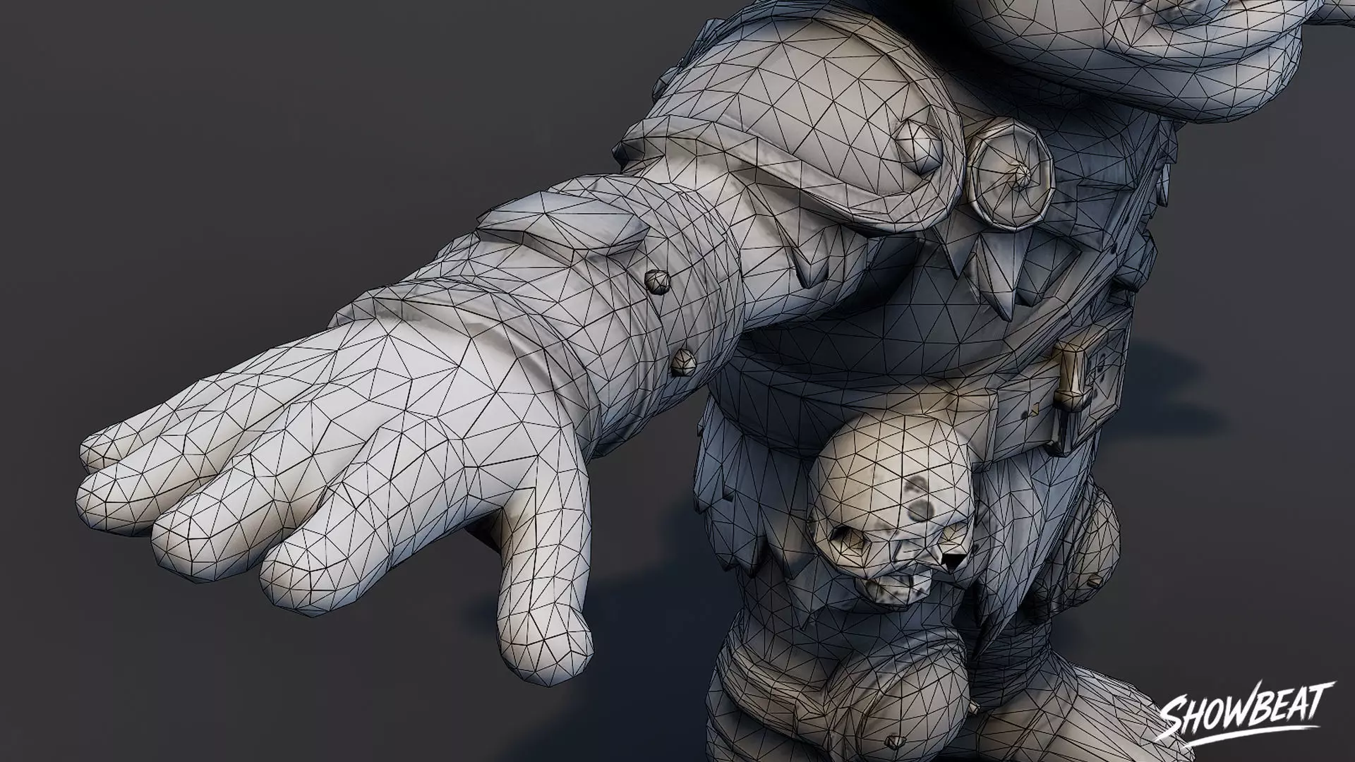 Leader Goblin T-Pose Low-poly 3D model_9