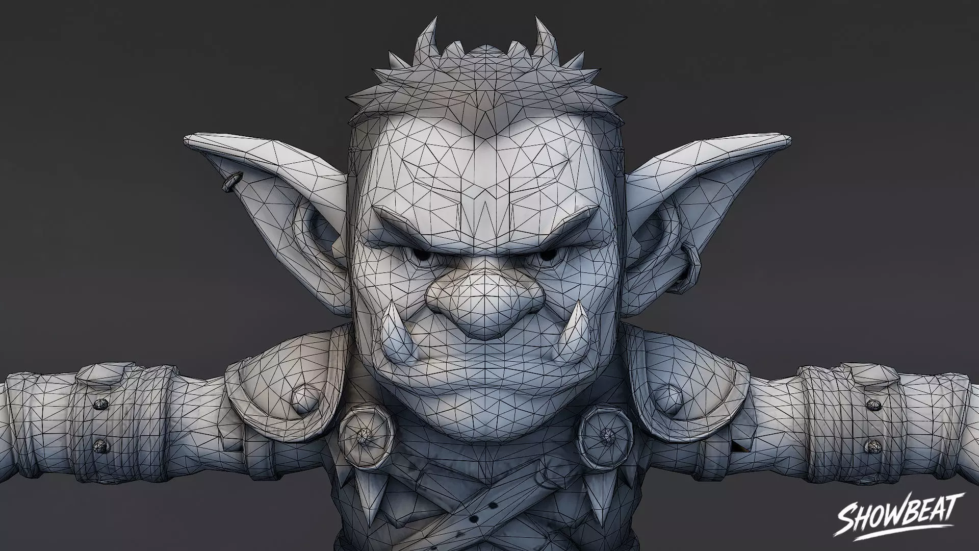 Leader Goblin T-Pose Low-poly 3D model_7