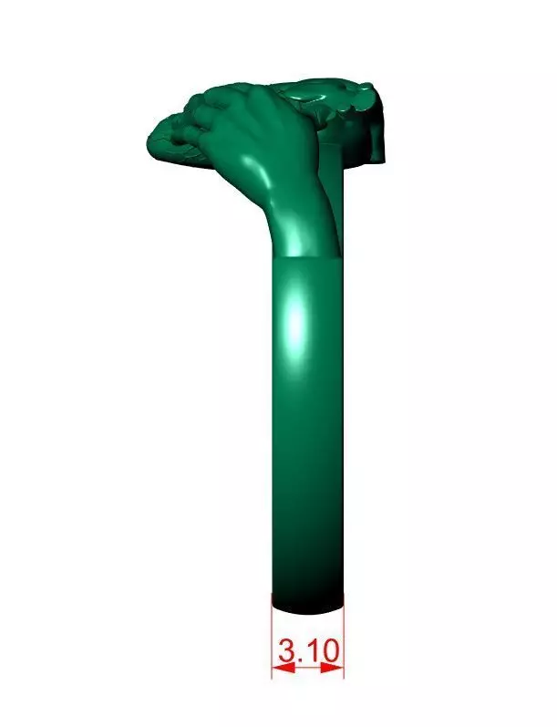 Heart Hand Ring 3D print model_9