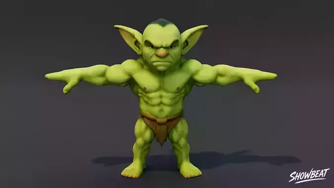 Muscular Goblin T-Pose