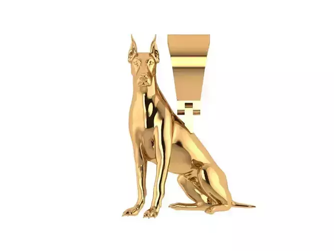 Dobermann sitting model