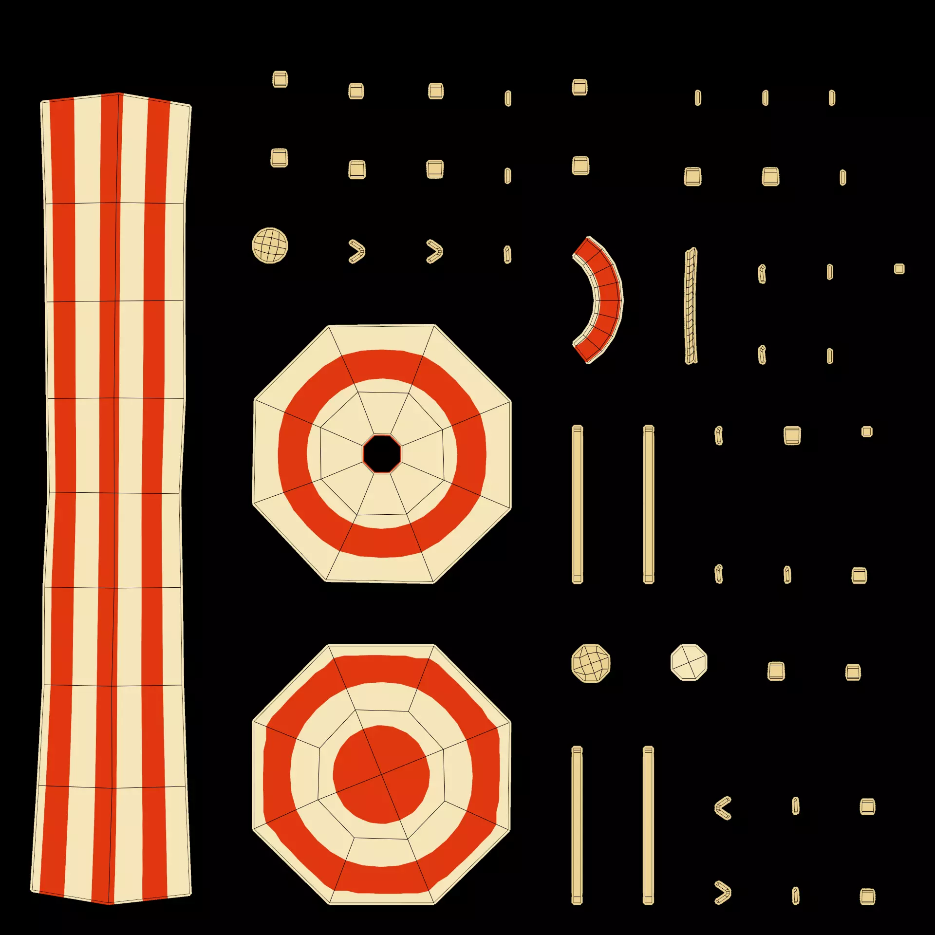 Christmas Ornament Collection - Decorative Set Low-poly 3D model_13