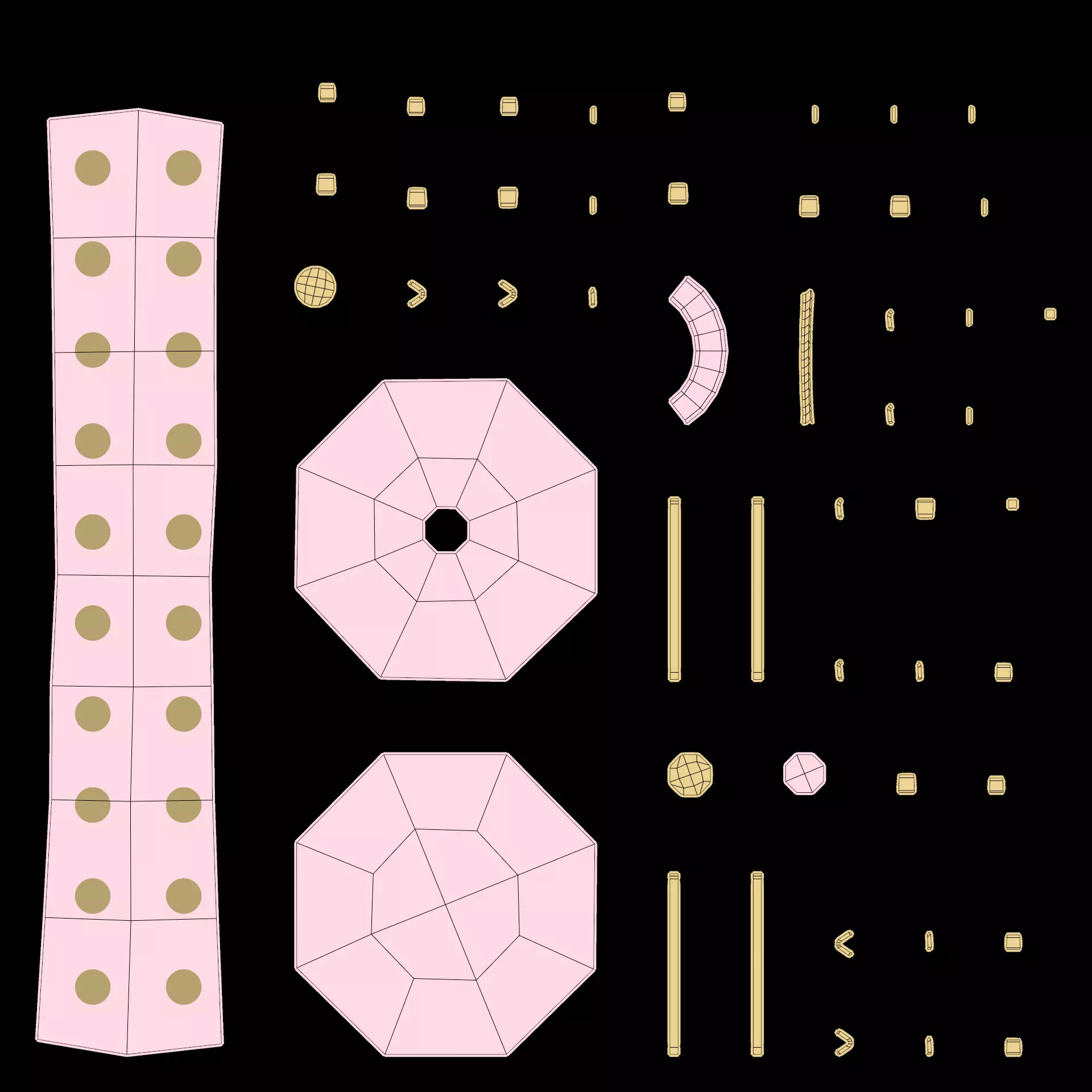 Christmas Ornament Collection - Decorative Set Low-poly 3D model_16