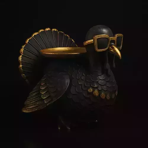 Cool Turkey Statue with Sunglasses Unique 3D Printed Decorative 3D print model