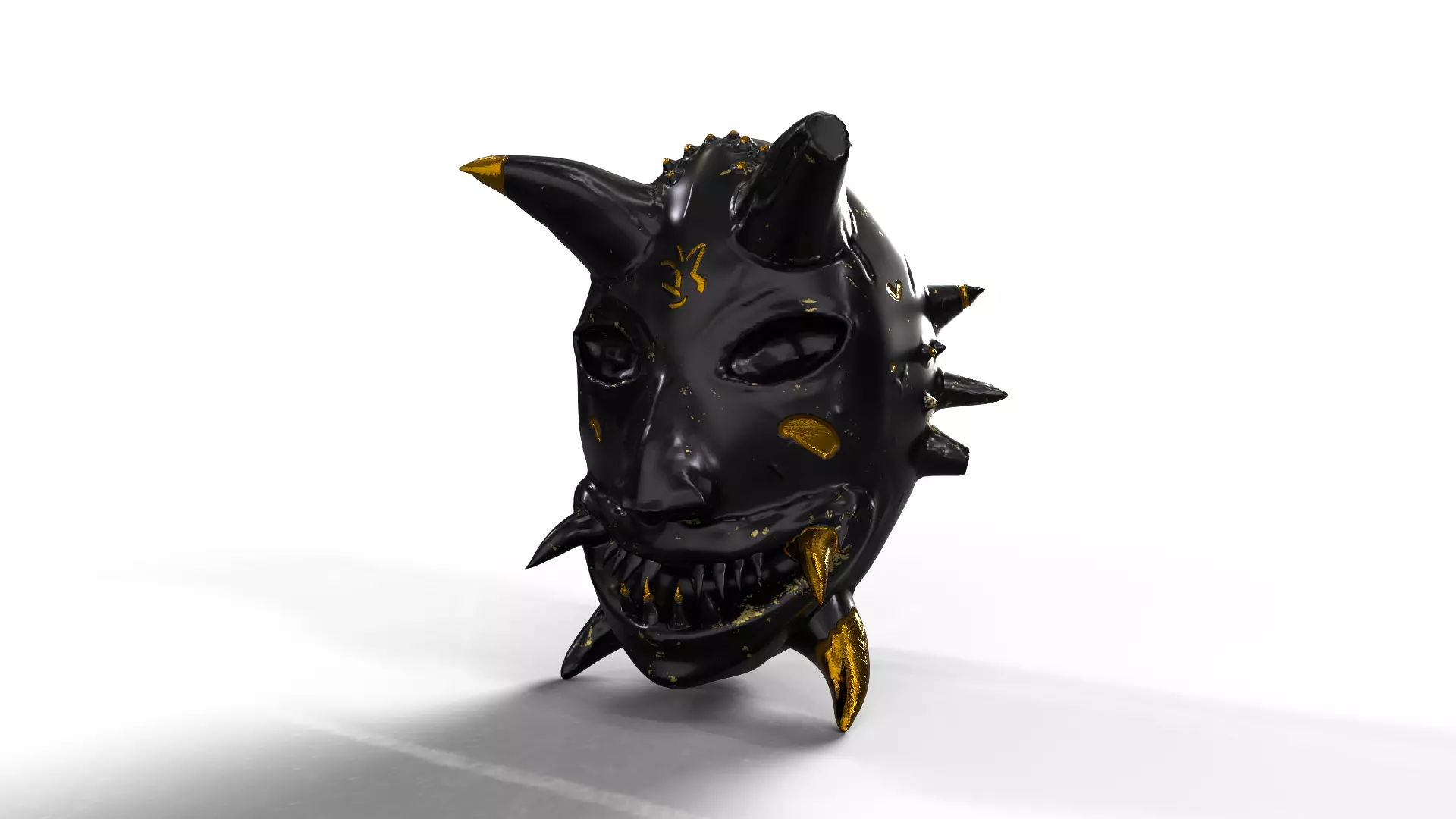 Oni Demon Mask - Born from Shadows of Kyoto Low-poly 3D model