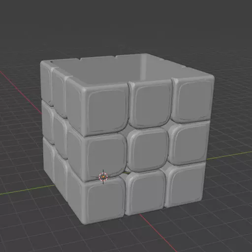 Rubik Cube Pen Holder 3D Printable Desk Organizer Free 3D print model_1