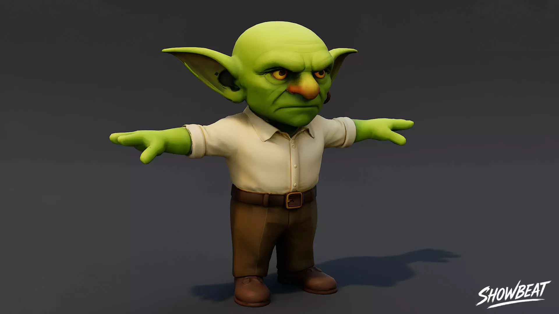 Rich Goblin T-Pose Low-poly 3D model_2