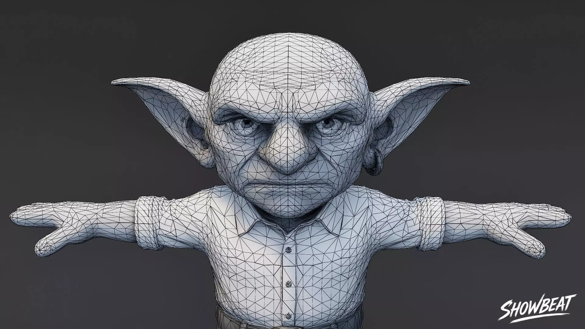 Rich Goblin T-Pose Low-poly 3D model_7