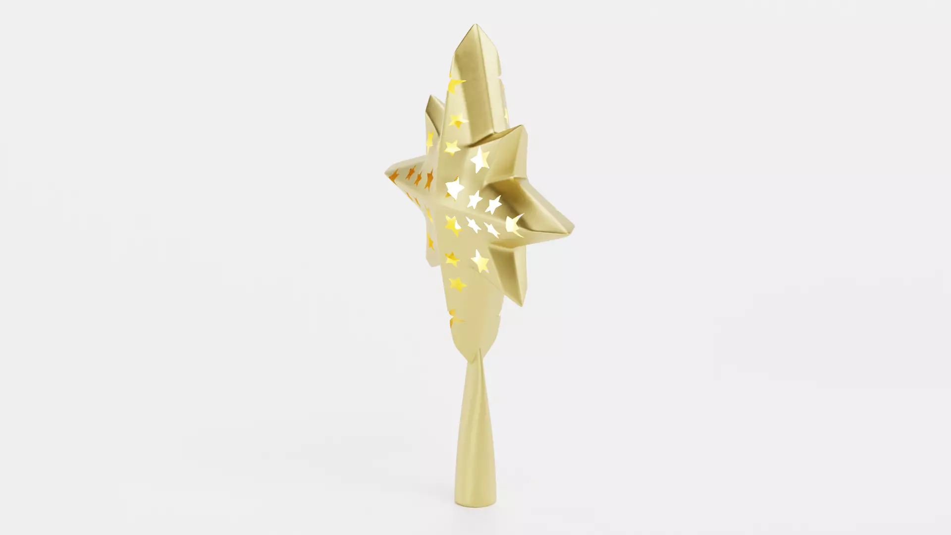Christmas Star Topper Low-poly 3D model_3
