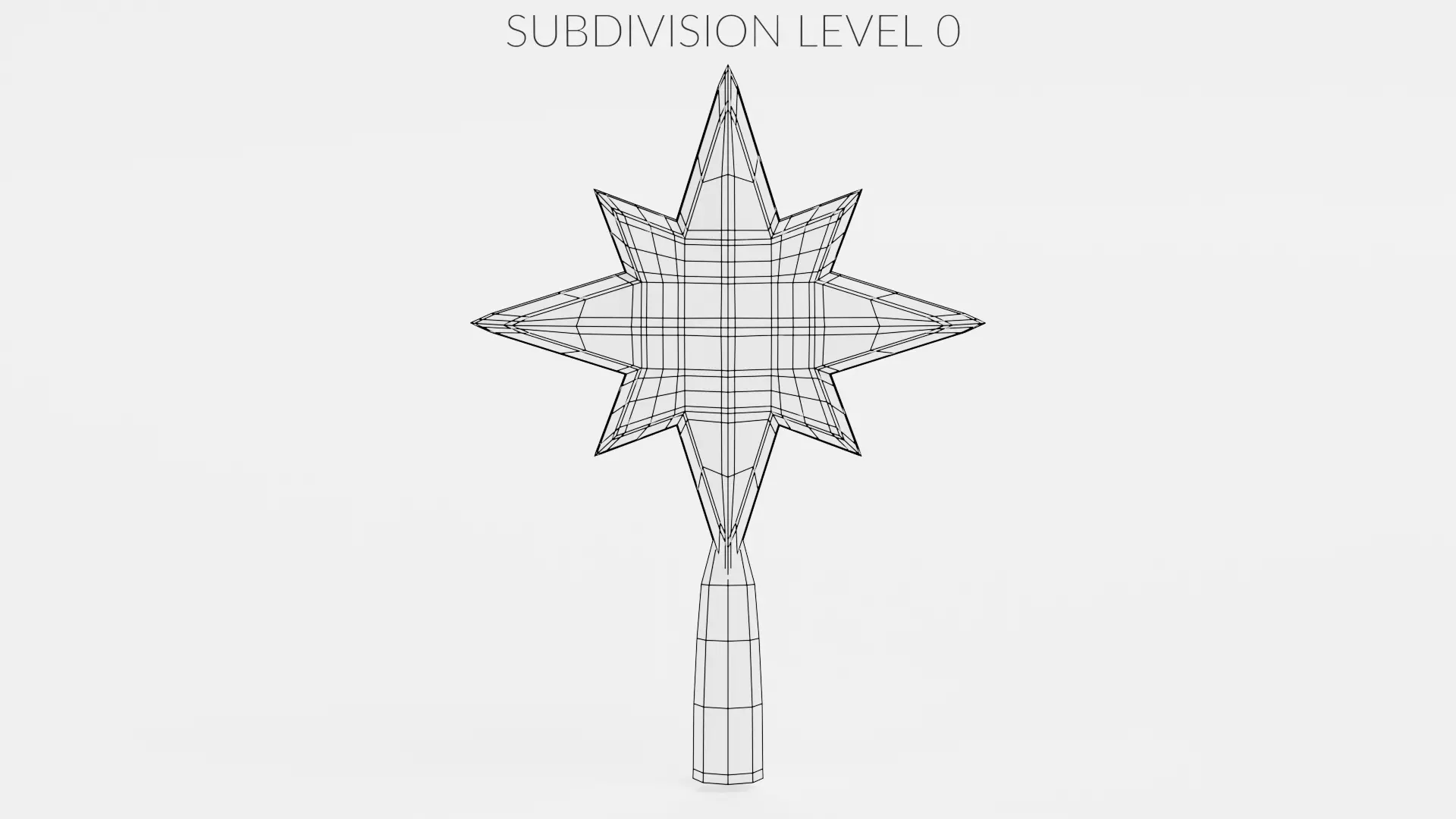 Christmas Star Topper Low-poly 3D model_7