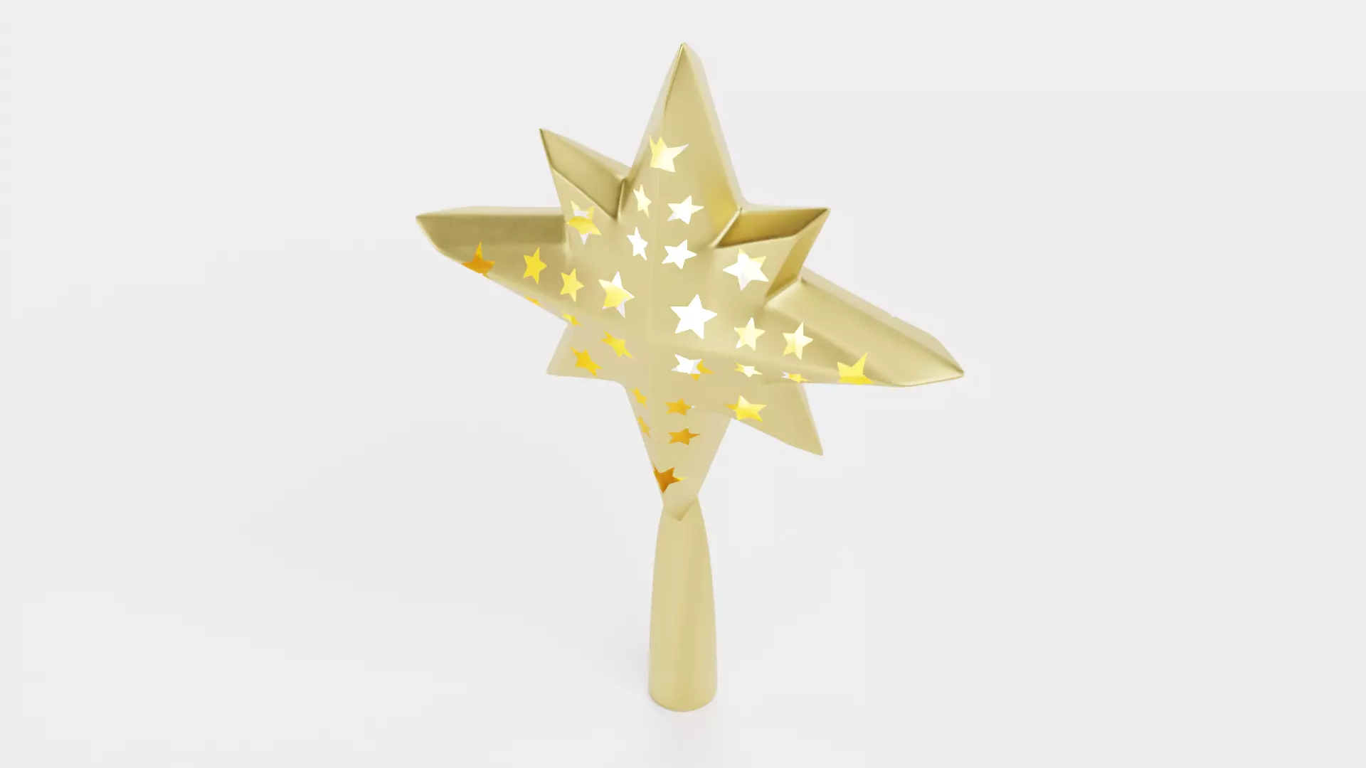 Christmas Star Topper Low-poly 3D model_4