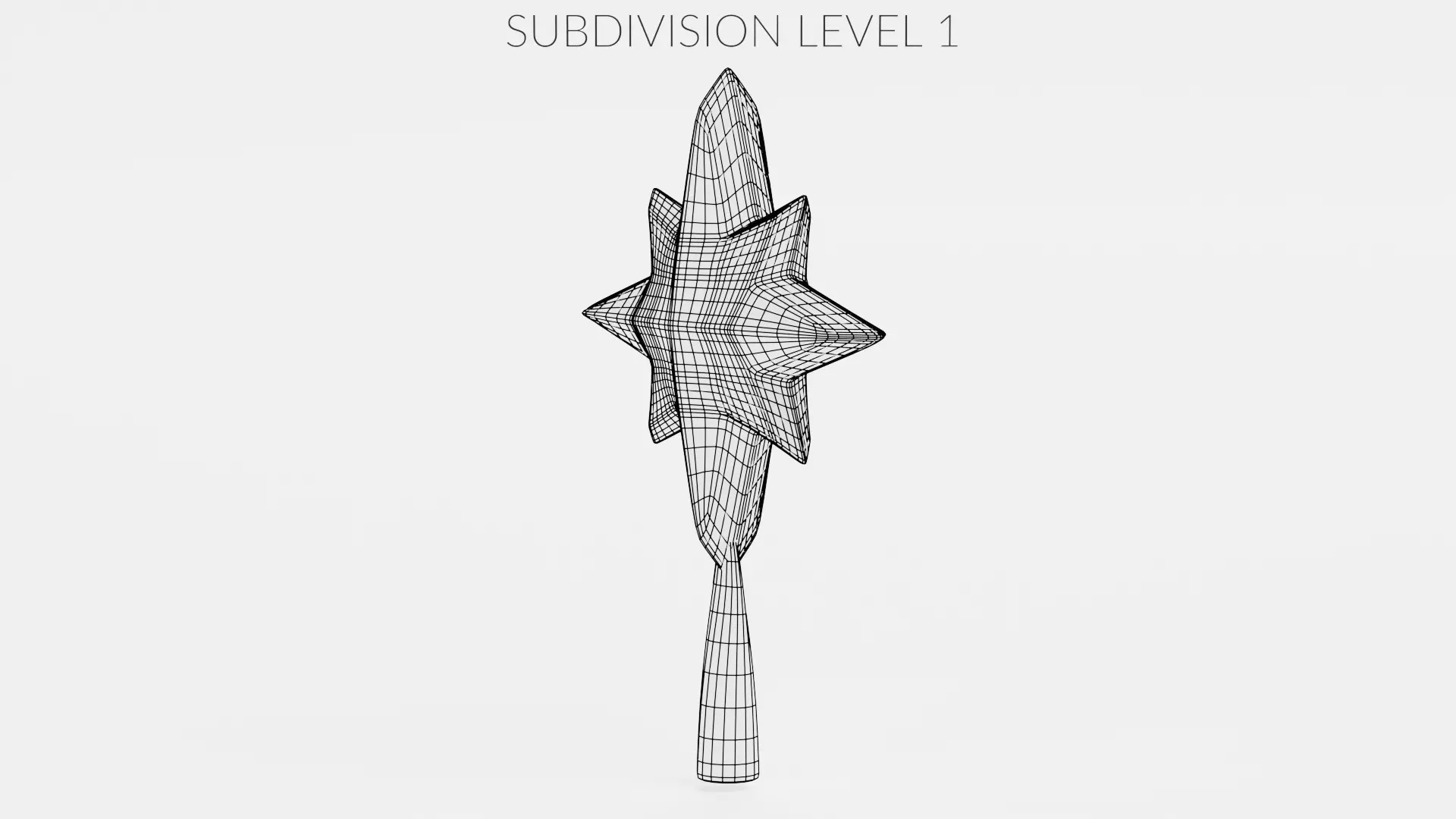 Christmas Star Topper Low-poly 3D model_10