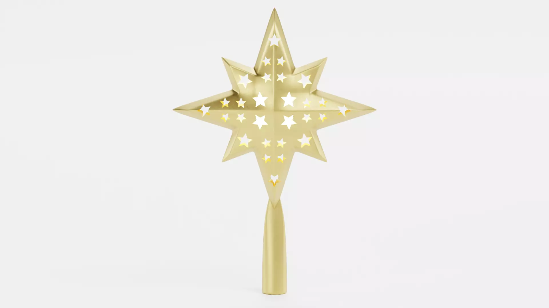 Christmas Star Topper Low-poly 3D model_0