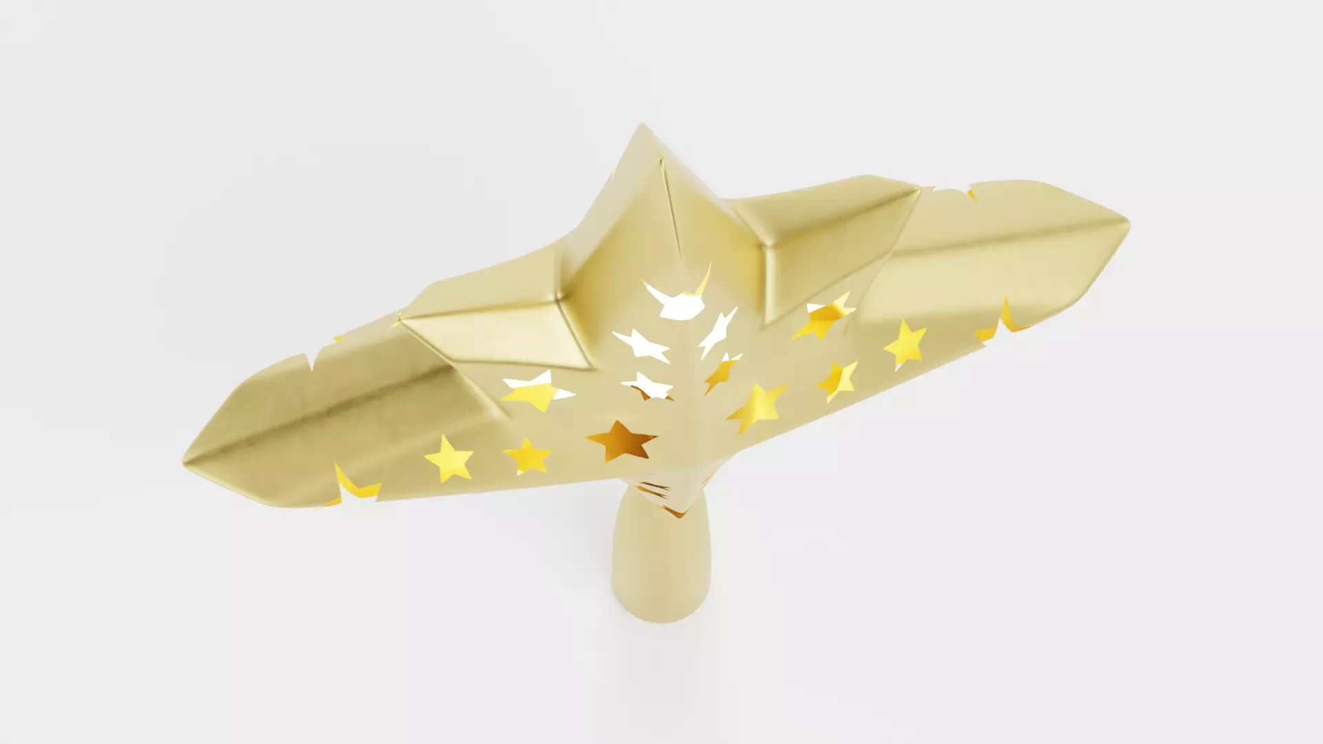 Christmas Star Topper Low-poly 3D model_5