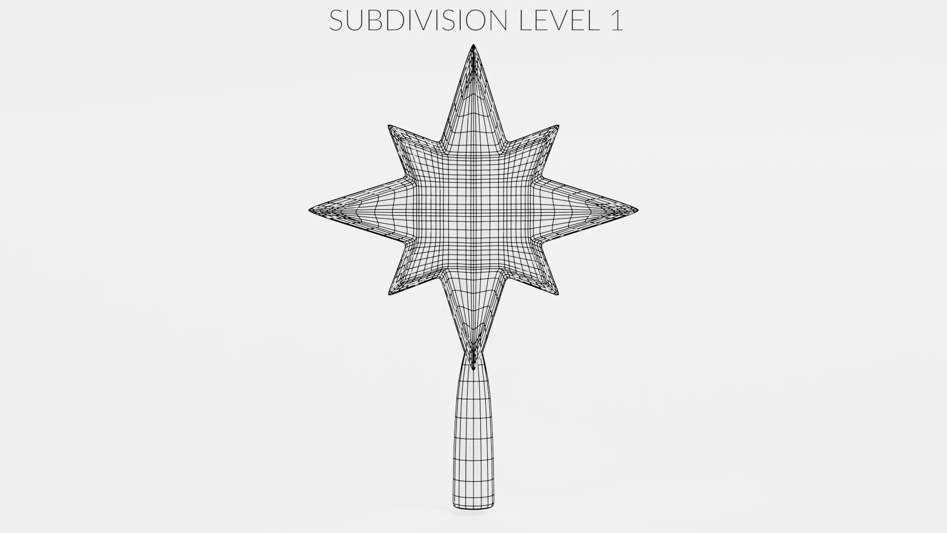 Christmas Star Topper Low-poly 3D model_8