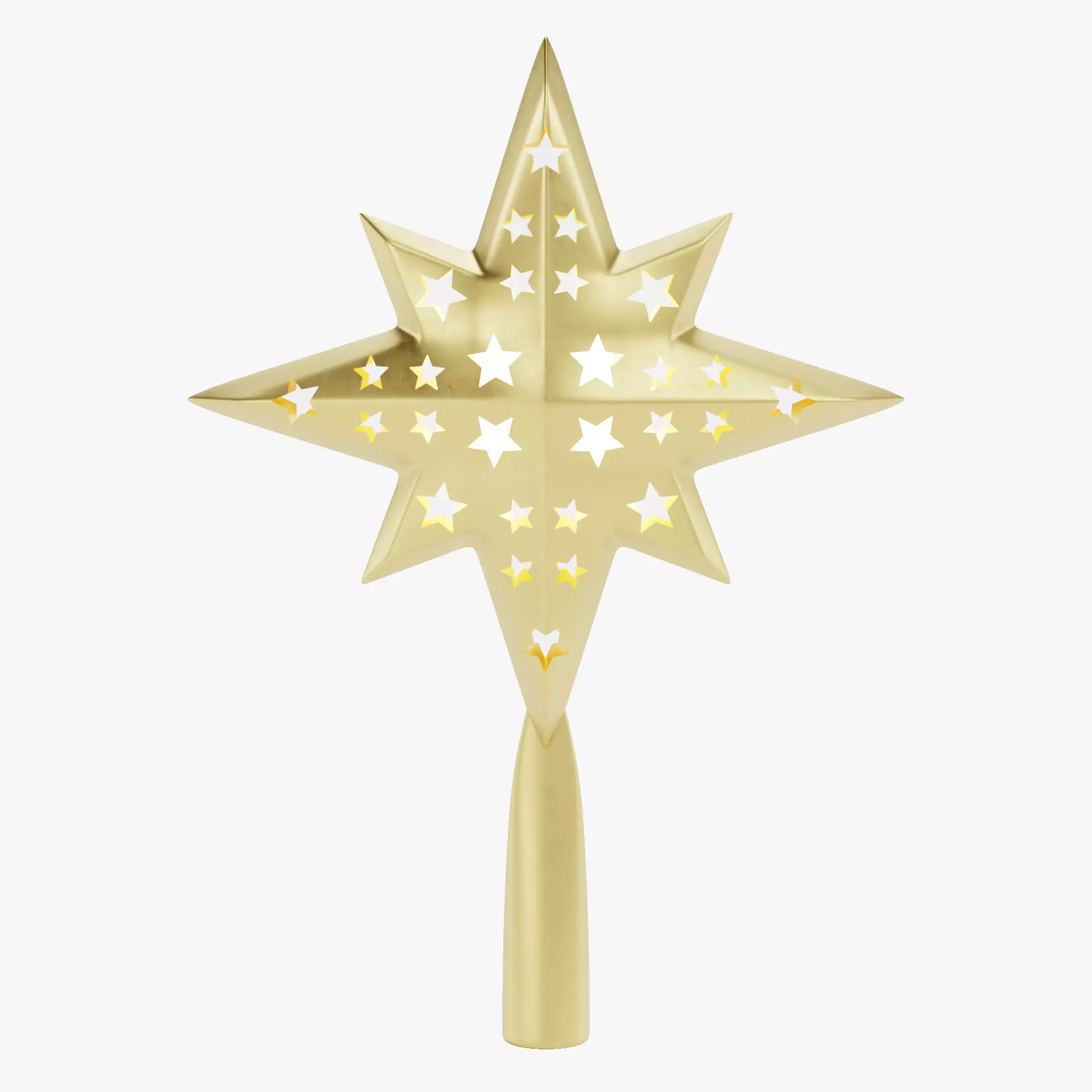 Christmas Star Topper Low-poly 3D model_11