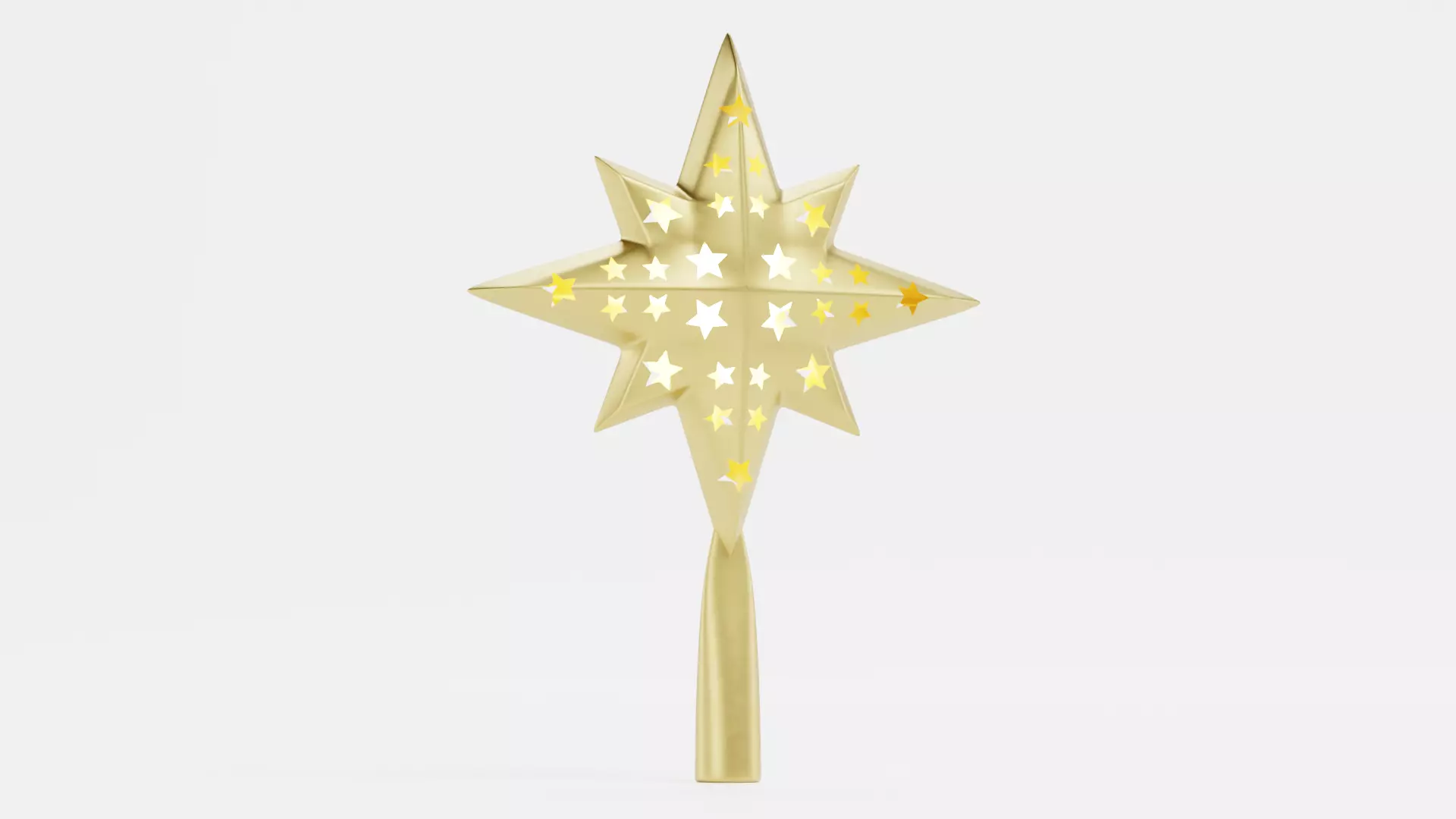 Christmas Star Topper Low-poly 3D model_1