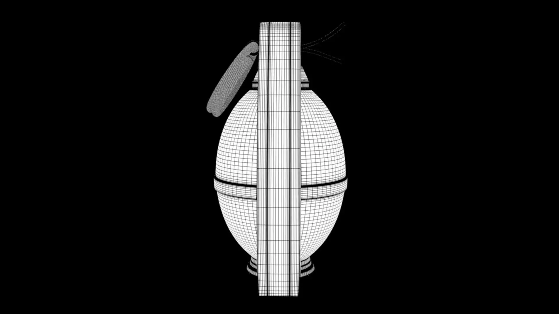 Hand Grenade Low-poly 3D model_6