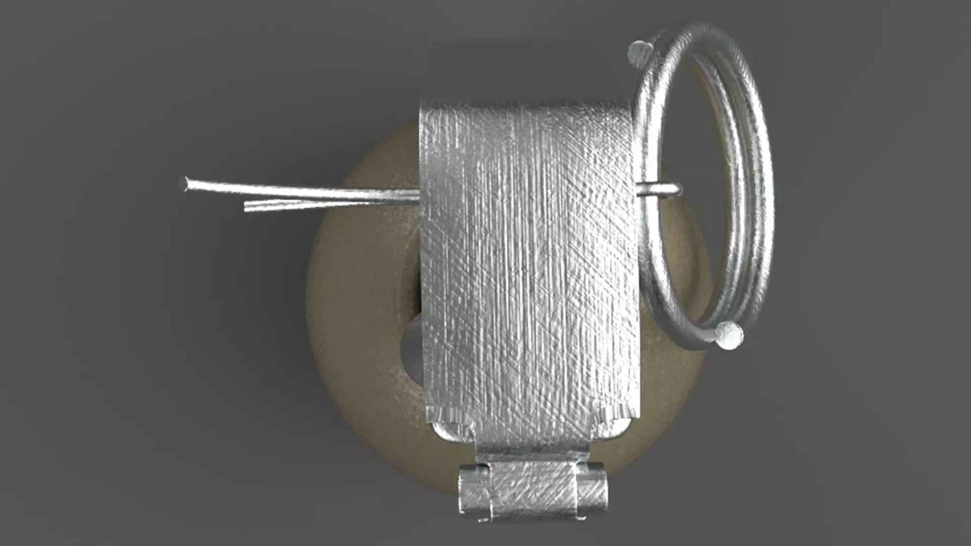 Hand Grenade Low-poly 3D model_4