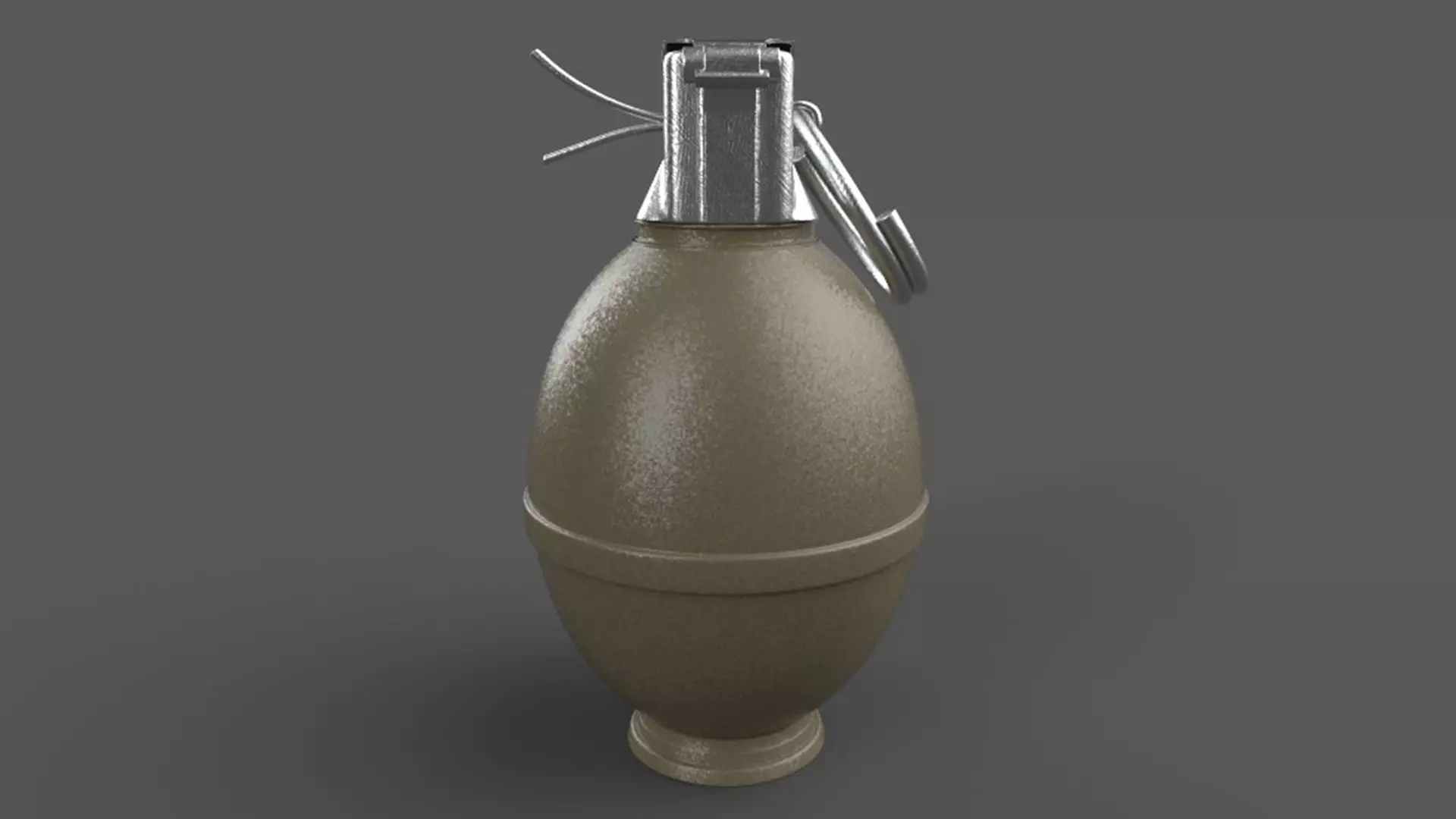 Hand Grenade Low-poly 3D model_1