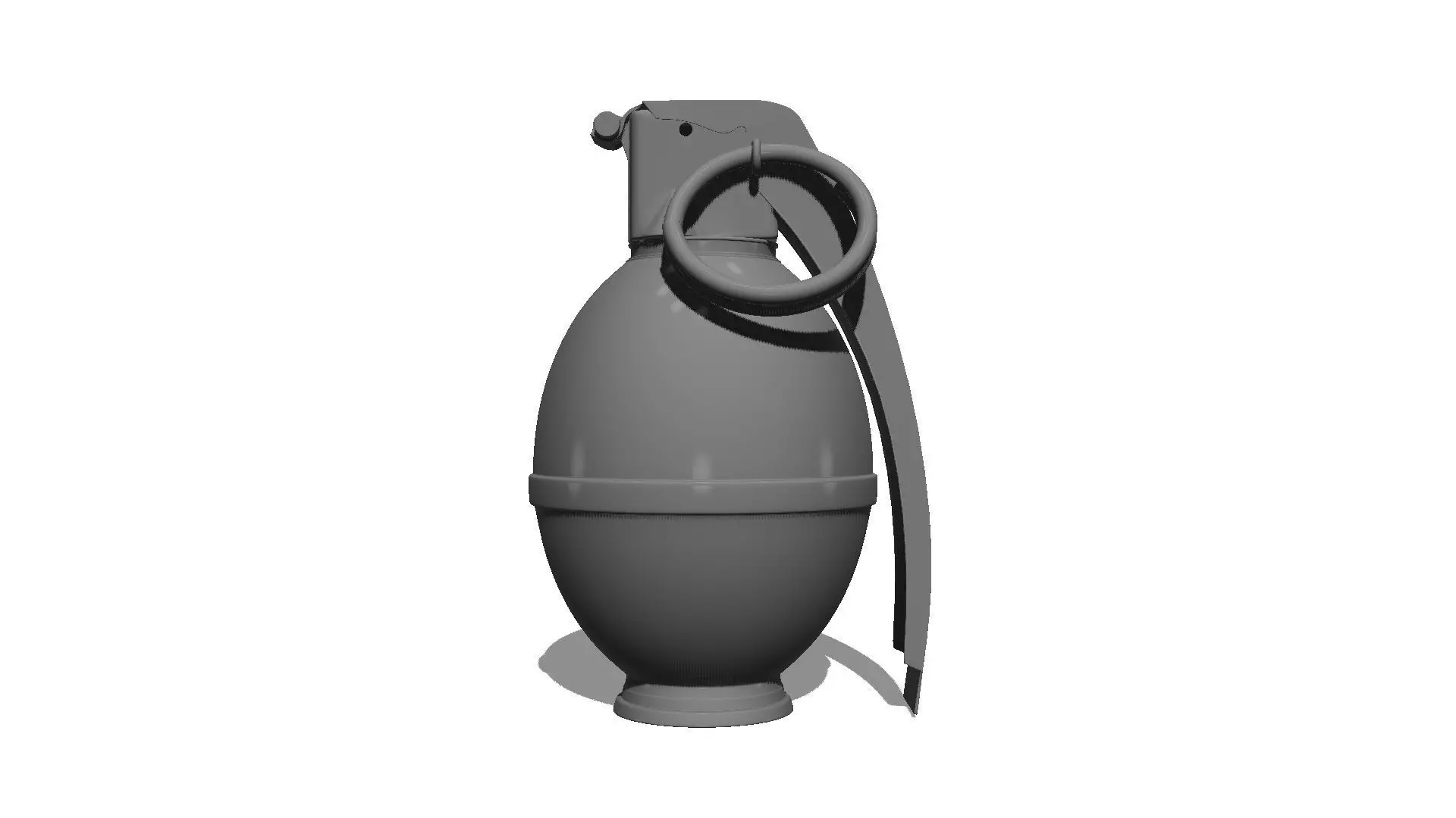 Hand Grenade Low-poly 3D model_9