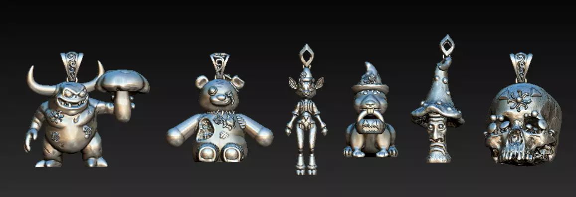 Fantasy Character Pendant Collection 3D print model_0