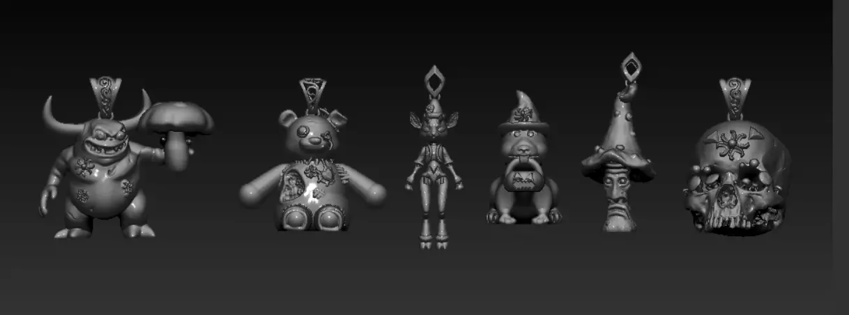 Fantasy Character Pendant Collection 3D print model_4
