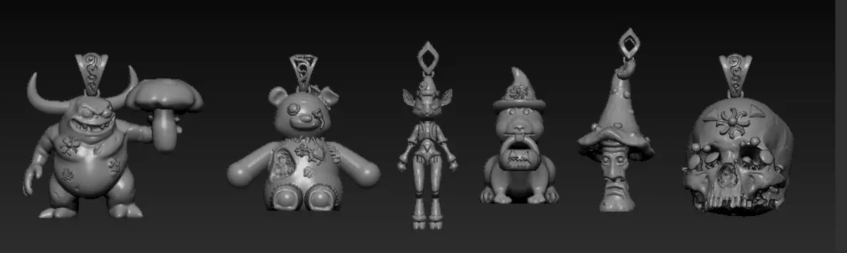 Fantasy Character Pendant Collection 3D print model_3
